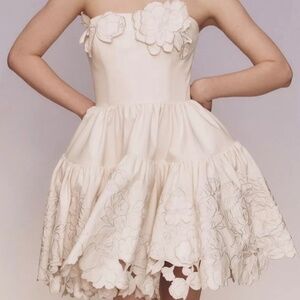Leo Lin skye appliqué bustier mini dress